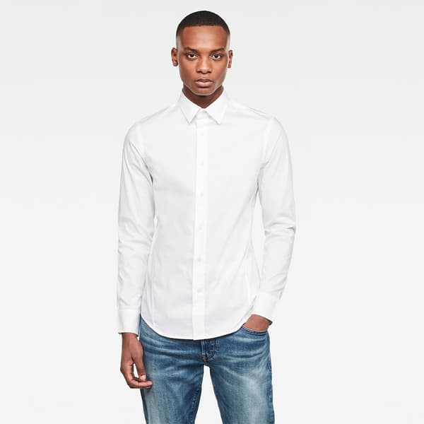G-star Långärmad Tröja Dressed Super Slim Vit S Man