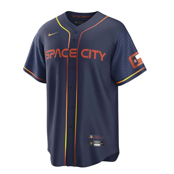 Nike Lyhythihainen T-paita Houston Astros Official Replica Astros City Connect Sininen S Mies