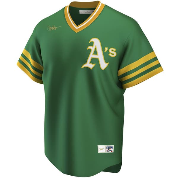 Nike Kortærmet T-shirt Oakland Athletics Official Replica Cooperstown Grøn S Mand