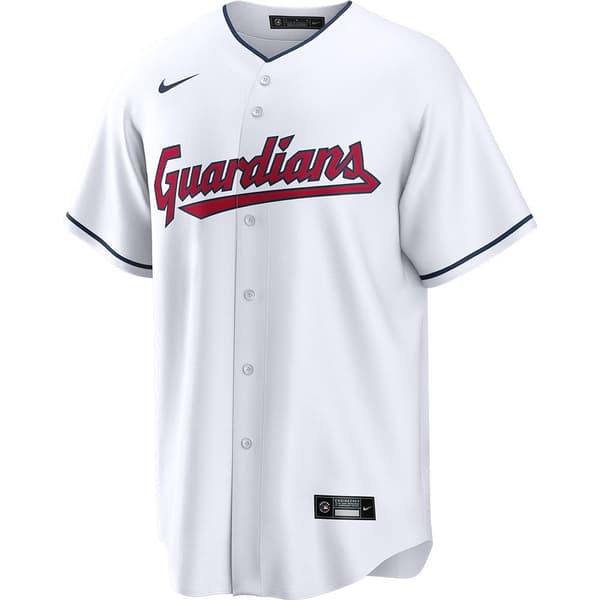 Nike Kortærmet T-shirt Cleveland Guardians Official Replica Home Hvid M Mand