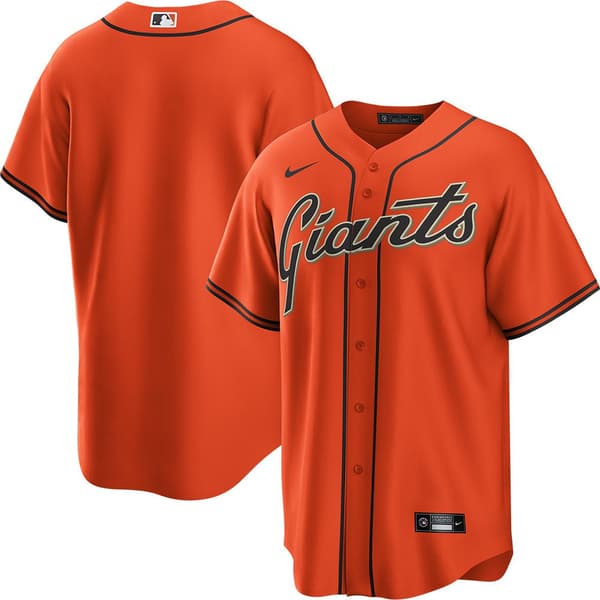 Nike Kortærmet T-shirt San Francisco Giants Replica Alternate Road Orange S Mand