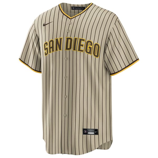 Nike Lyhythihainen T-paita San Diego Padres Replica Alternate Beige M Mies