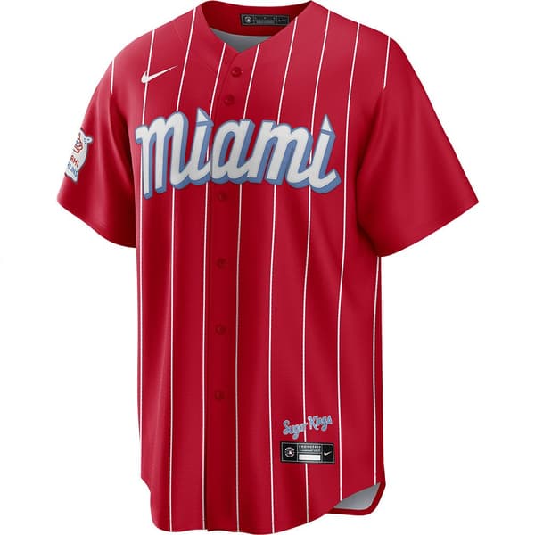 Fanatics Miami Marlins Official Replica City Connect Short Sleeve T-shirt Rød L Mand