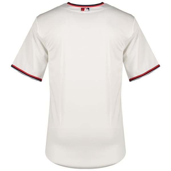 Nike Kortærmet T-shirt Washington Nationals Official Replica Home Jersey Hvid S Mand