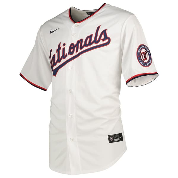 Nike Lyhythihainen T-paita Washington Nationals Official Replica Home Jersey Valkoinen M Mies