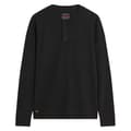 Pikkukuva 2 / 4: Superdry Pitkähihainen Pyöreä Kaula-aukkoinen T-paita Waffle Henley Musta L Mies