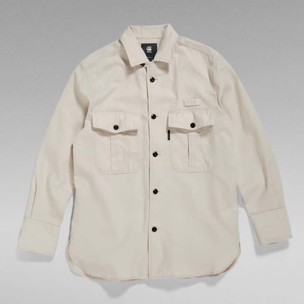 G-star Långärmad Tröja Officer Boyfriend Beige S Kvinna