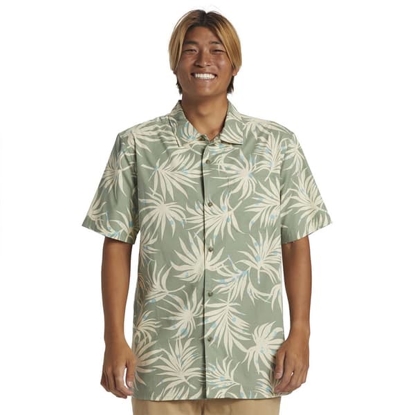 Quiksilver Kortärmad Tröja Beach Club Casu Grönt L Man