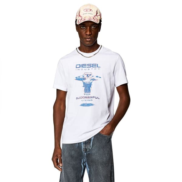 Diesel Kortærmet T-shirt Diegor K69 Hvid M Mand