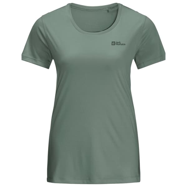 Jack Wolfskin Tech Tee W 1807122-4151, Kvinna, T-shirt, Grön