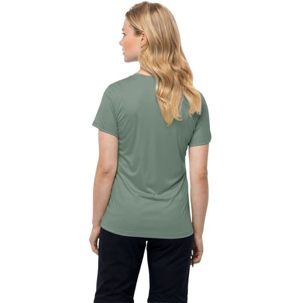 Jack Wolfskin Tech Tee W 1807122-4151, Kvinna, T-shirt, Grön