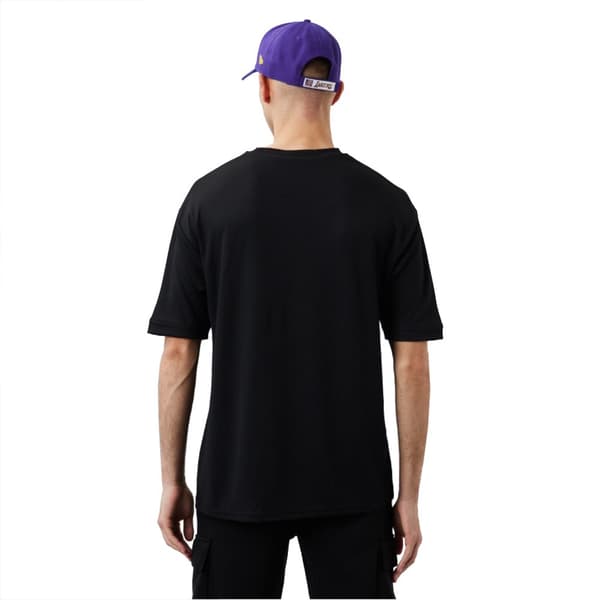 New Era NBA Los Angeles Lakers Script Mesh Tee 60284737, Man, T-shirt, Svart