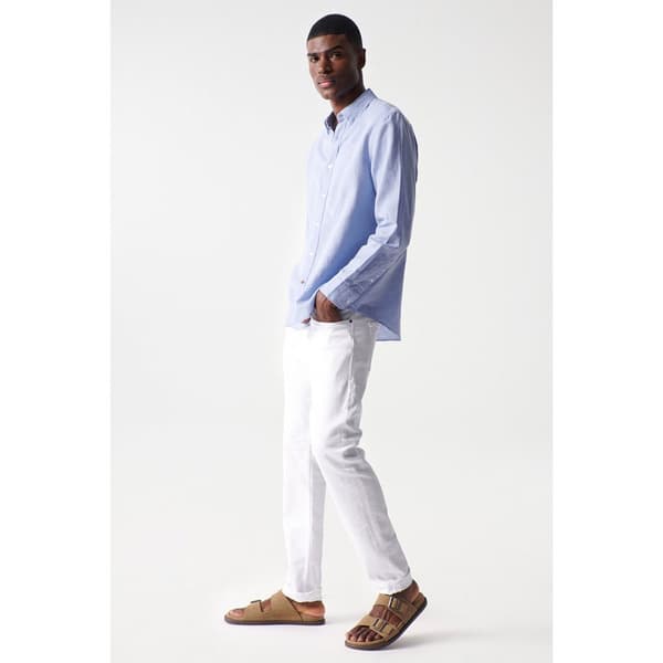 Salsa Jeans Pitkähihainen Paita Cotton Linnen Regular Fit Sininen L Mies