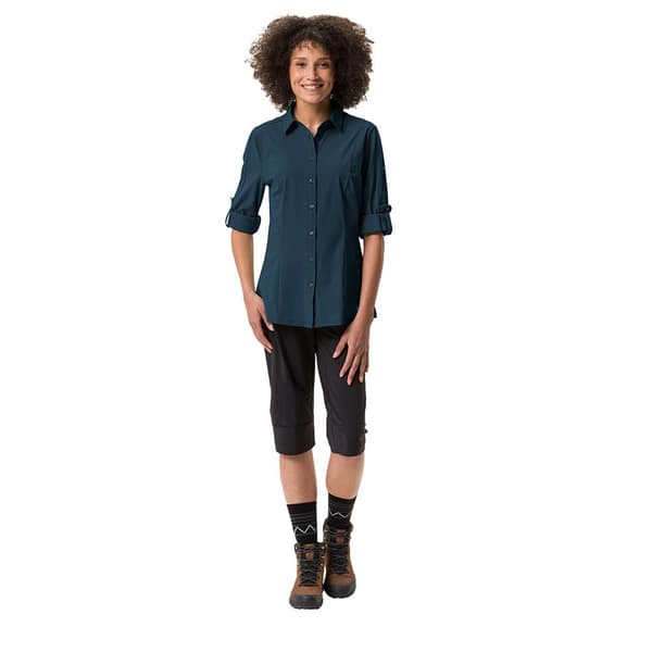 Vaude Långärmad Tröja Farley Stretch Blå 34 Kvinna