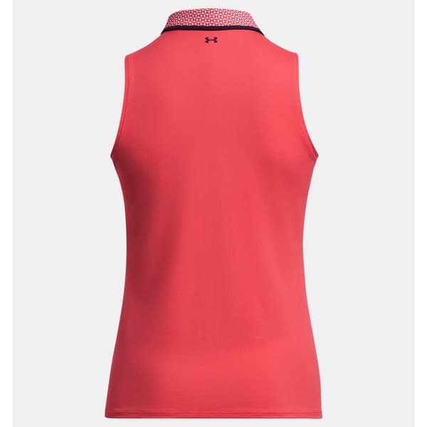 Under Armour Golf Ärmlös Piké För Kvinna Iso-chill Orange L