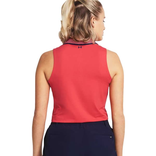 Under Armour Golf Ärmlös Piké För Kvinna Iso-chill Orange L