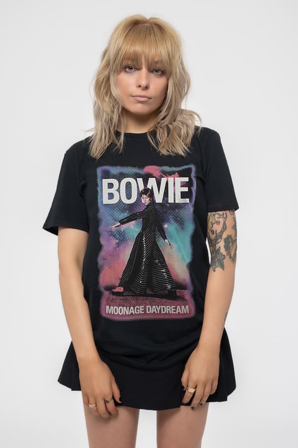 David Bowie Moonage 11 Fade Womens Skinny Fit T Shirt