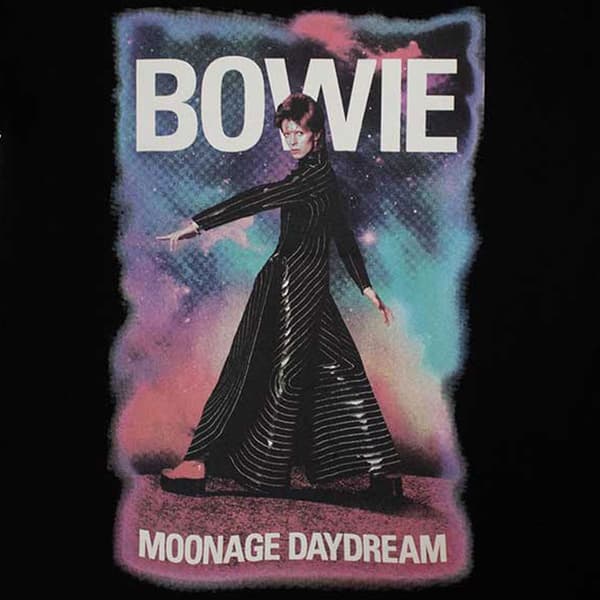 David Bowie Moonage 11 Fade Womens Skinny Fit T Shirt