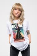 Miniatyrbild 3 av 4: David Bowie Moonage 11 Fade Womens Skinny Fit T Shirt