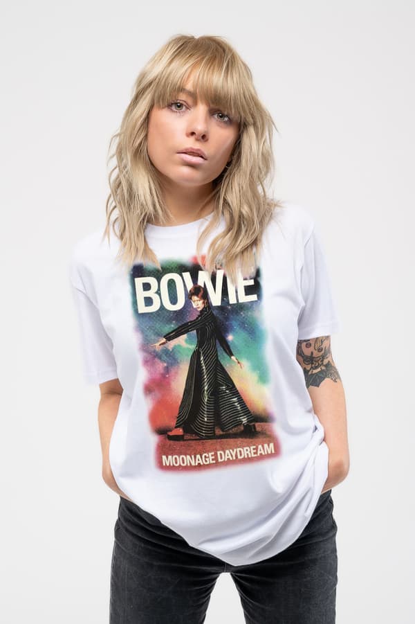 David Bowie Moonage 11 Fade Womens Skinny Fit T Shirt