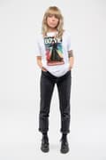 Miniatyrbild 4 av 4: David Bowie Moonage 11 Fade Womens Skinny Fit T Shirt