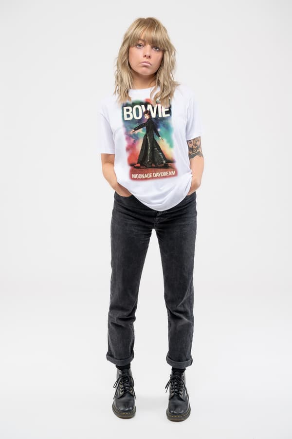 David Bowie Moonage 11 Fade Womens Skinny Fit T Shirt
