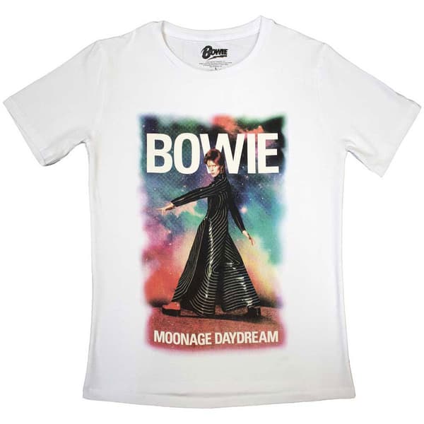 David Bowie Moonage 11 Fade Womens Skinny Fit T Shirt