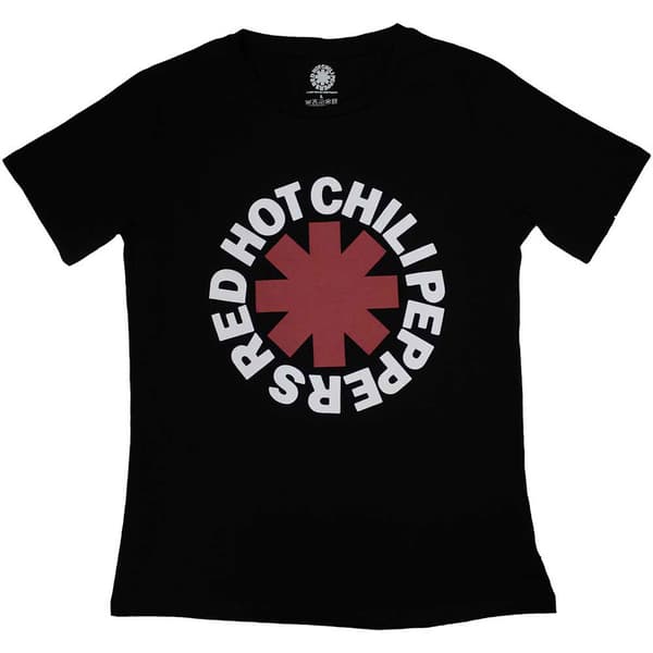 Red Hot Chili Peppers Classic Asterisk Womens Skinny Fit T Shirt Black M