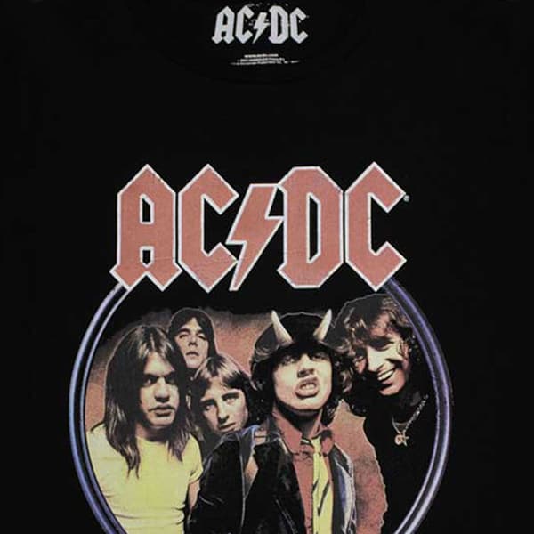 AC/DC Highway To Hell Circle Womens Skinny Fit T Shirt