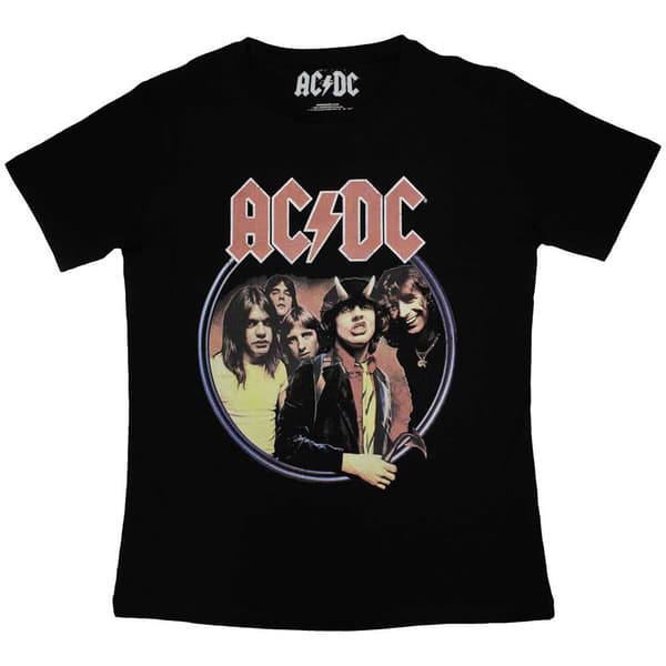 AC/DC Highway To Hell Circle Womens Skinny Fit T Shirt