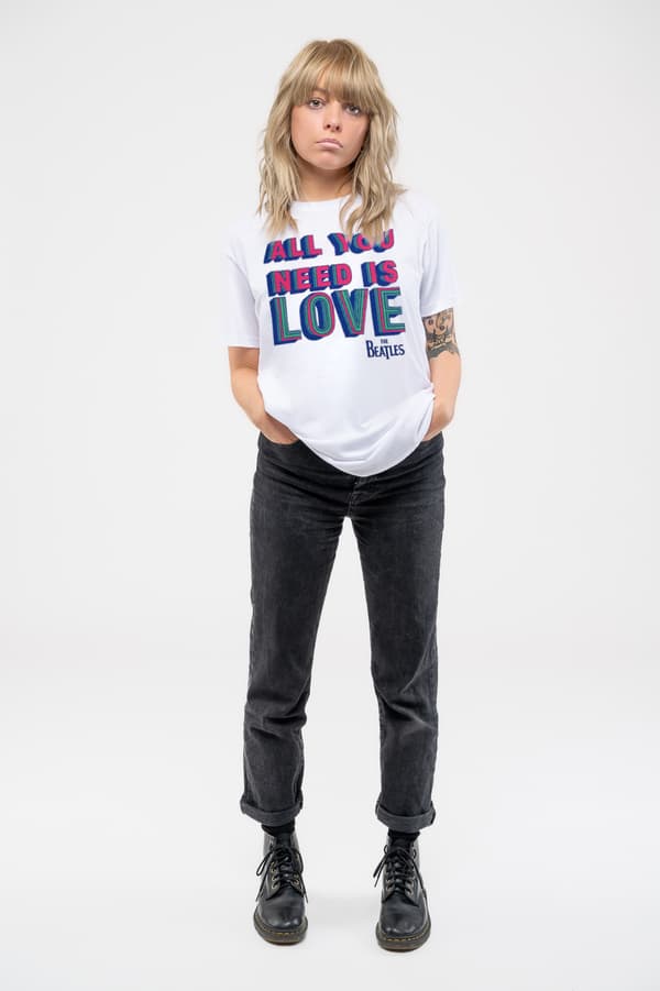 The Beatles All You Need Is Love Womens Skinny Fit T Shirt
