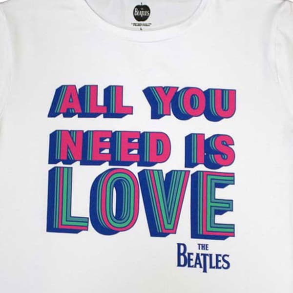 The Beatles All You Need Is Love Womens Skinny Fit T Shirt