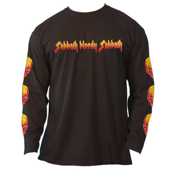 Black Sabbath T Shirt Bloody Sabbath Band Logo Official Unisex Black Long Sleeve