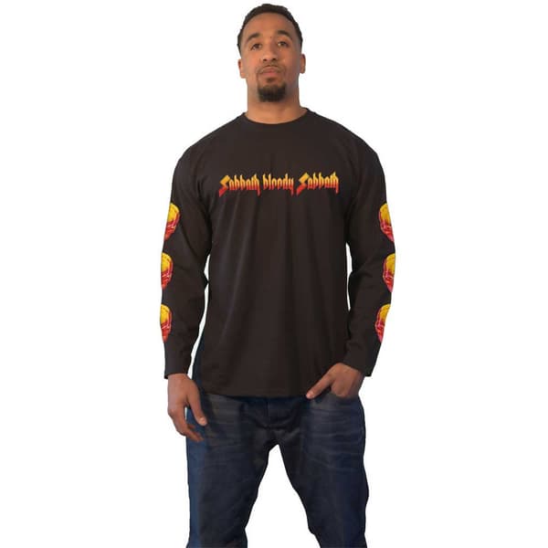 Black Sabbath T Shirt Bloody Sabbath Band Logo Official Unisex Black Long Sleeve