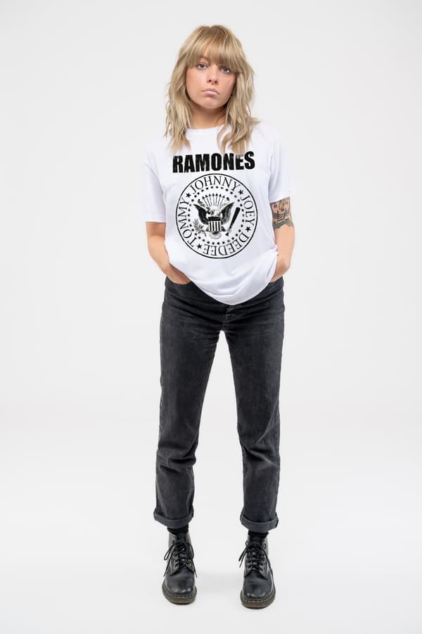 Ramones Presidential Seal Womens Skinny Fit T Shirt
