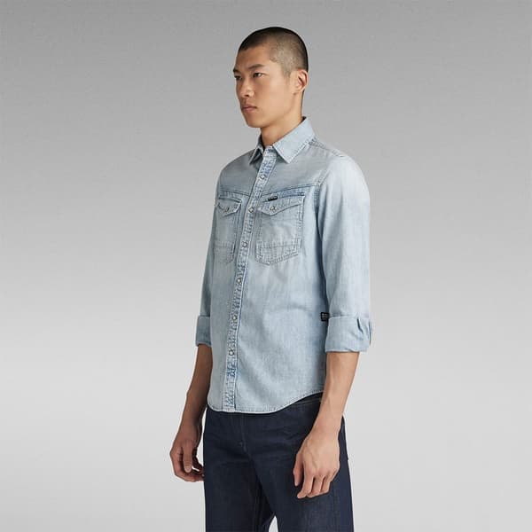 G-star Lang ærmet Skjorte D23616-d252 Blå S Mand