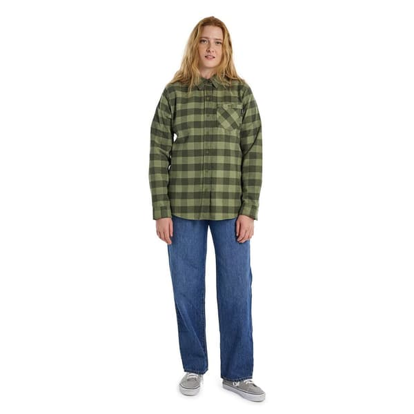 Burton Lang ærmet Skjorte Favorite Flannel Grøn M Kvinde