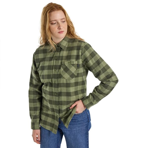 Burton Lang ærmet Skjorte Favorite Flannel Grøn M Kvinde