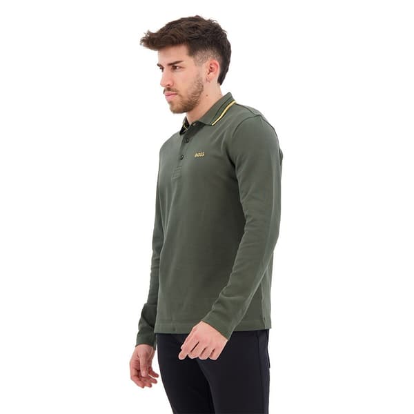 Boss Lyhythihainen Poolo Plisy 10241663 Vihreä 2XL Mies