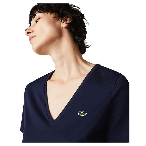 Lacoste Pojke T-shirt Tf8392 Blå 40 Kvinna