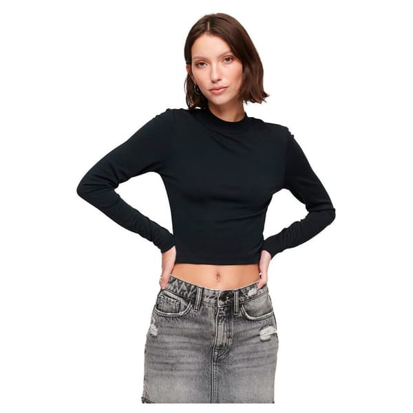 Superdry Pitkähihainen T-paita Open Back Musta S Nainen