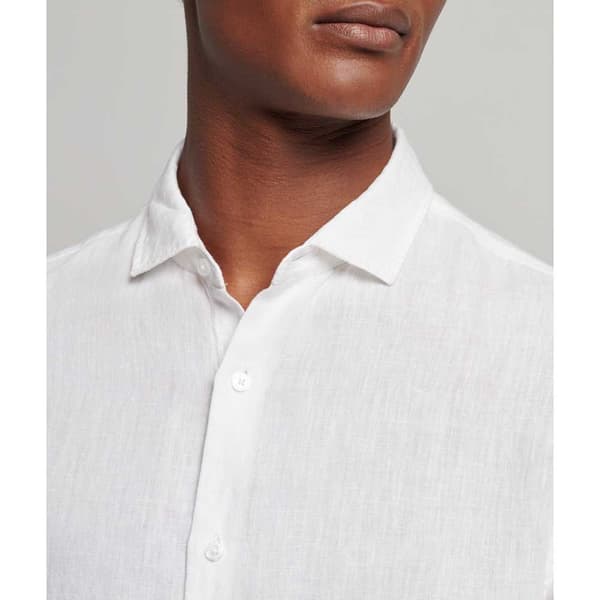 Superdry Lang ærmet Skjorte Studios Casual Linen Hvid XL Mand