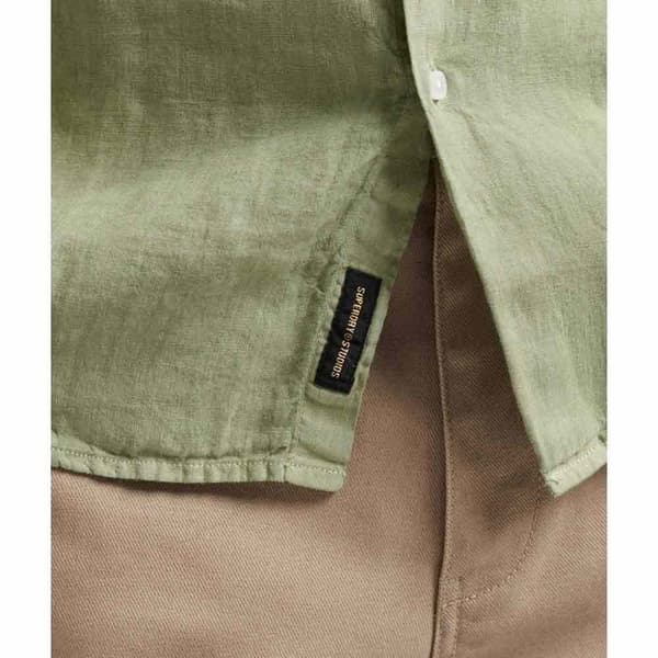 Superdry Pitkähihainen Paita Studios Casual Linen Vihreä S Mies