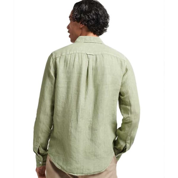Superdry Pitkähihainen Paita Studios Casual Linen Vihreä S Mies