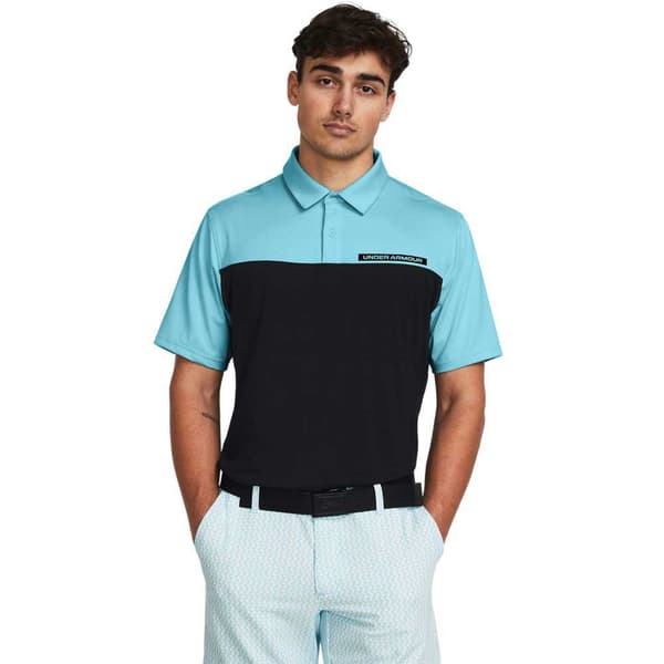 Under Armour Golf Kortärmad Piké Tee To Green Color Block  M