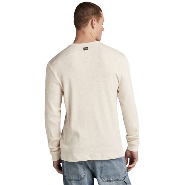 G-star Langærmet T-shirt Henley Tweeter Beige S Mand