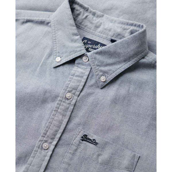 Superdry Pitkähihainen Paita Cotton Oxford Sininen L Mies