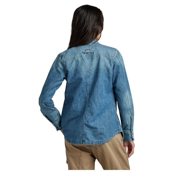 G-star Långärmad Tröja 70´s Slim Denim Blå S Kvinna