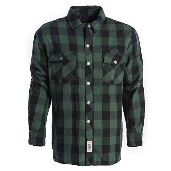 West Coast Choppers Aramidfoder Långärmad Skjorta Flannel Grönt 2XL Man