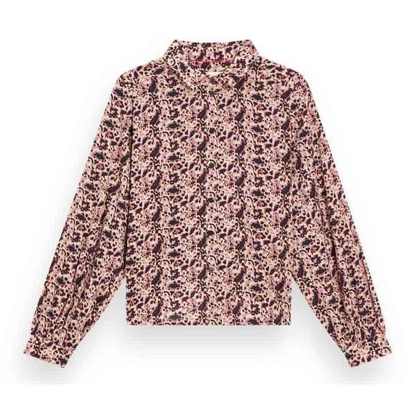 Scotch & Soda Långärmad Tröja Printed Balloon Rosa 36 Kvinna